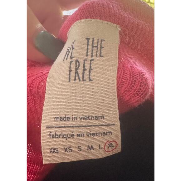 Free People We The Free Coral Cowlneck Sweater - EUC - XL - Picture 4 of 9